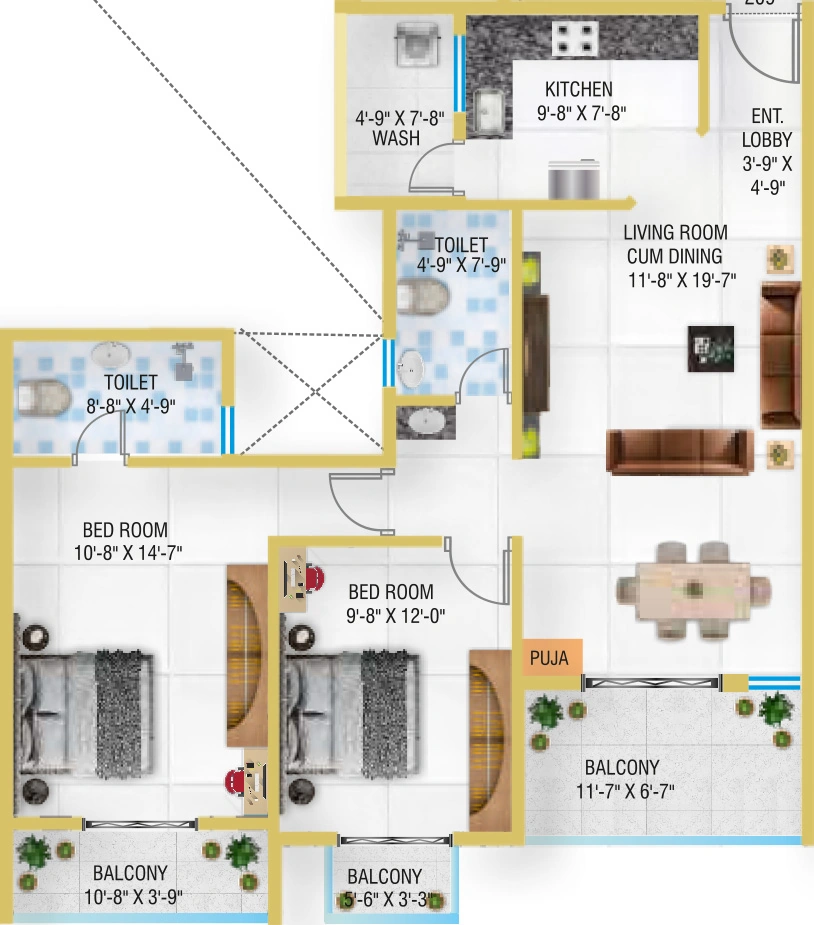 2 BHK Flat in Maxx Regalia in Beltarodi, Nagpur - Image 931361