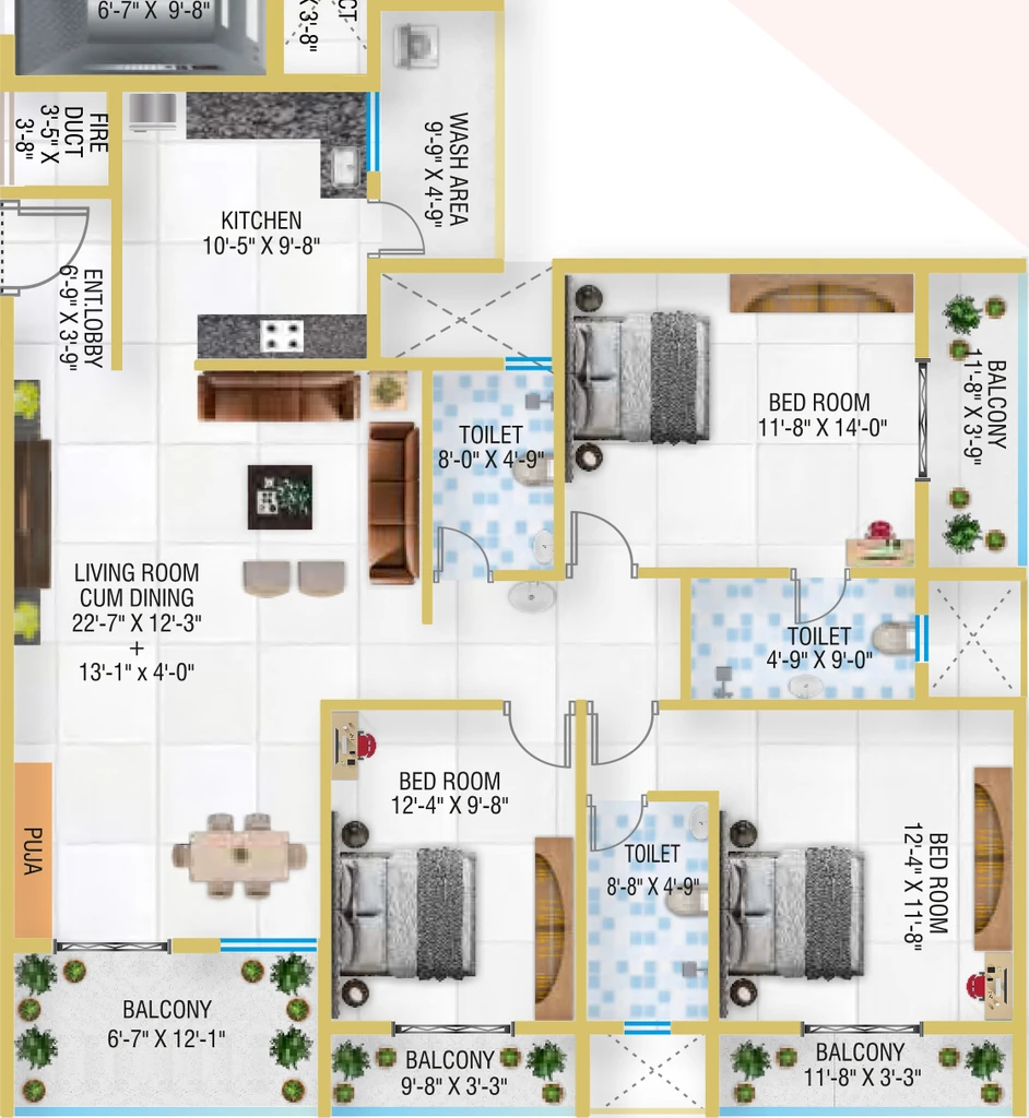 3 BHK Flat in Maxx Regalia in Beltarodi, Nagpur - Image 931363