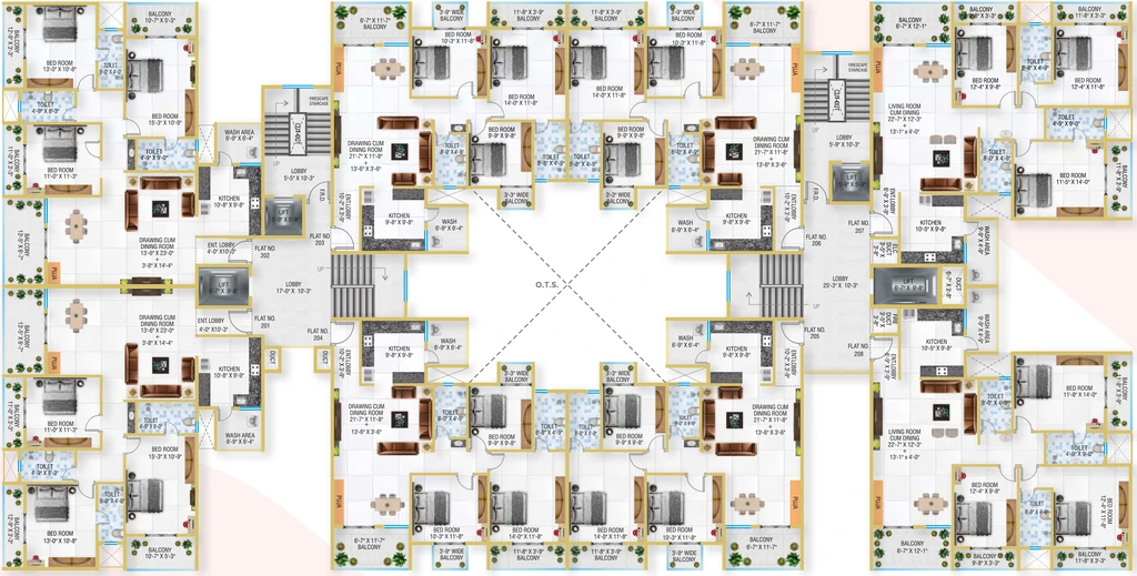Floor Plan of Maxx Regalia in Beltarodi, Nagpur - Image 435788