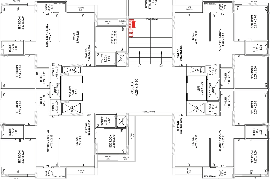 Floor Plan of Akshat Asopalav Silver in Vavdi, Rajkot - Image 435796
