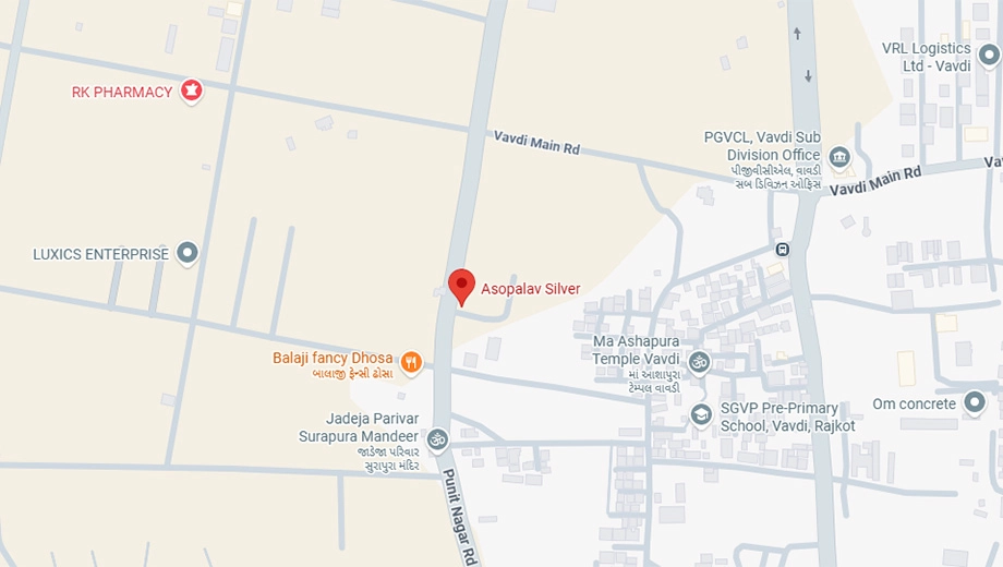 Location of Akshat Asopalav Silver in Vavdi, Rajkot - Image 435794