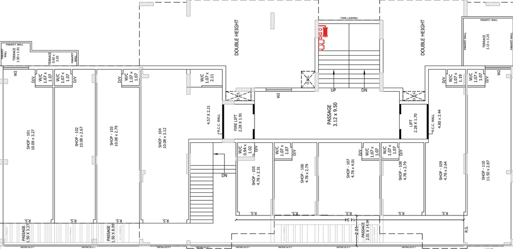 Floor Plan of Commercial Akshat Asopalav Silver in Vavdi, Rajkot - Image 435802