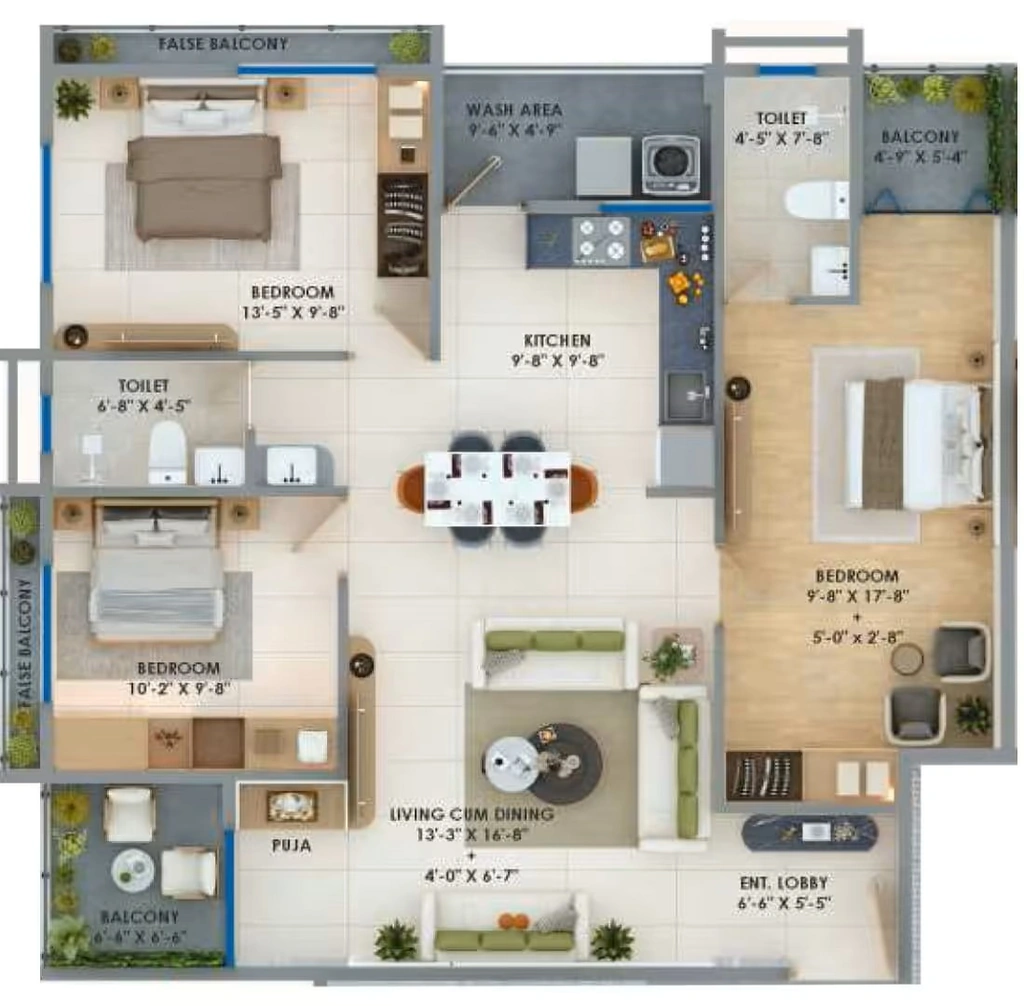 3 BHK Flat in Maxx Shrila Apartment in Dharampeth, Nagpur - Image 931374