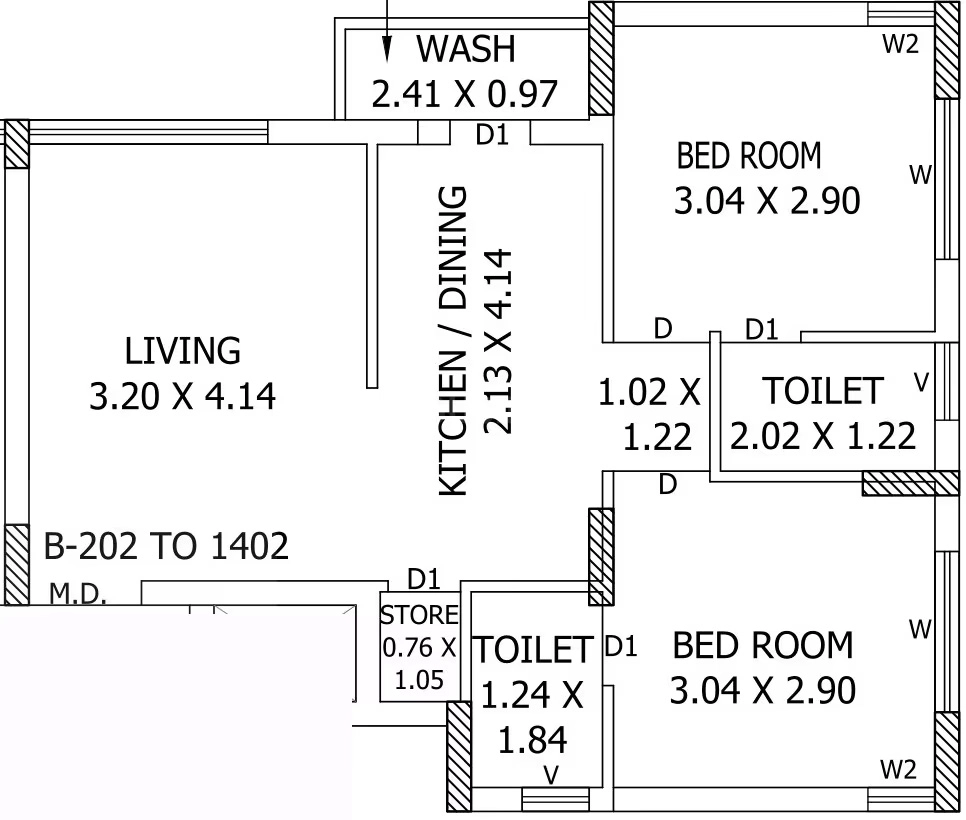2 BHK Flat in Harbhole Amarnath Heights in Vavdi, Rajkot - Image 931375