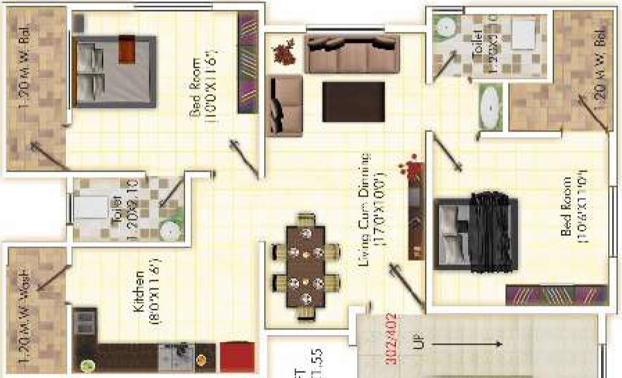 2 BHK Flat in Onkar Anita Enclave in Manish Nagar, Nagpur - Image 931389