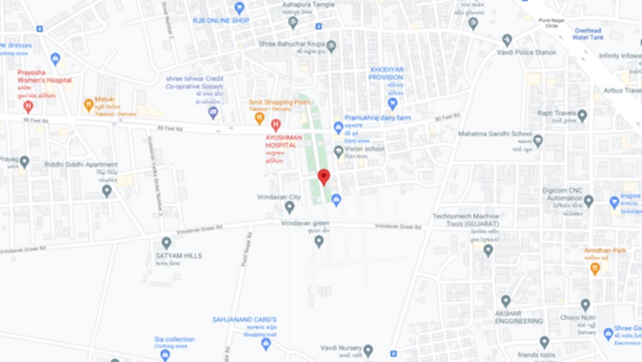 Location of Commercial Narendrakumar Shree Bileshwar Heights in Vavdi, Rajkot - Image 435912