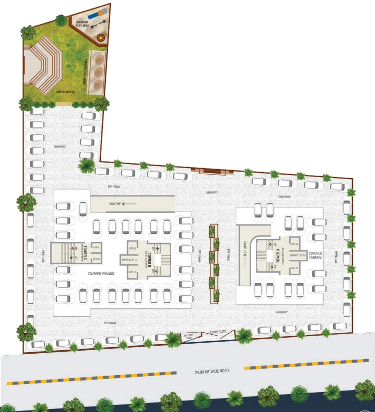 Master Plan of Aadarsh Exotica in Vavdi, Rajkot - Image 435927