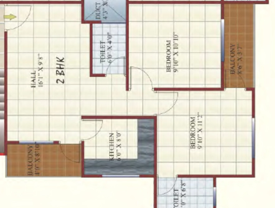 2 BHK Flat in Shriram Colonizers Ganga Heights 2 in Bairagarh Chichali, Bhopal - Image 931407
