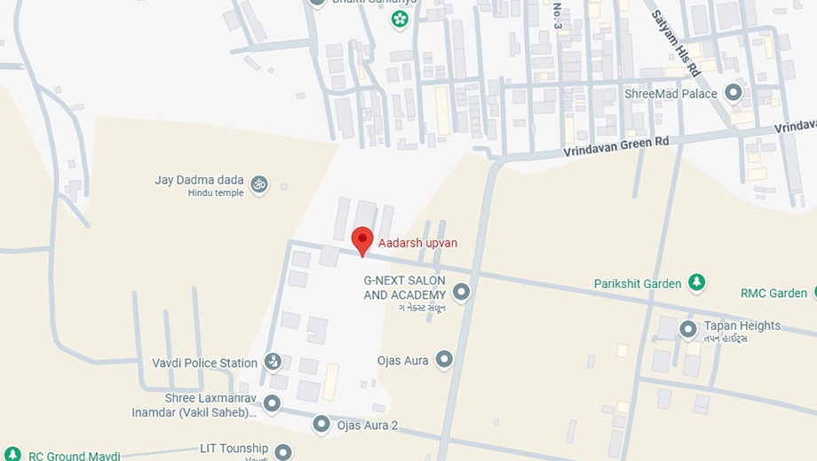 Location of Aadarsh Upvan in Vavdi, Rajkot - Image 435974
