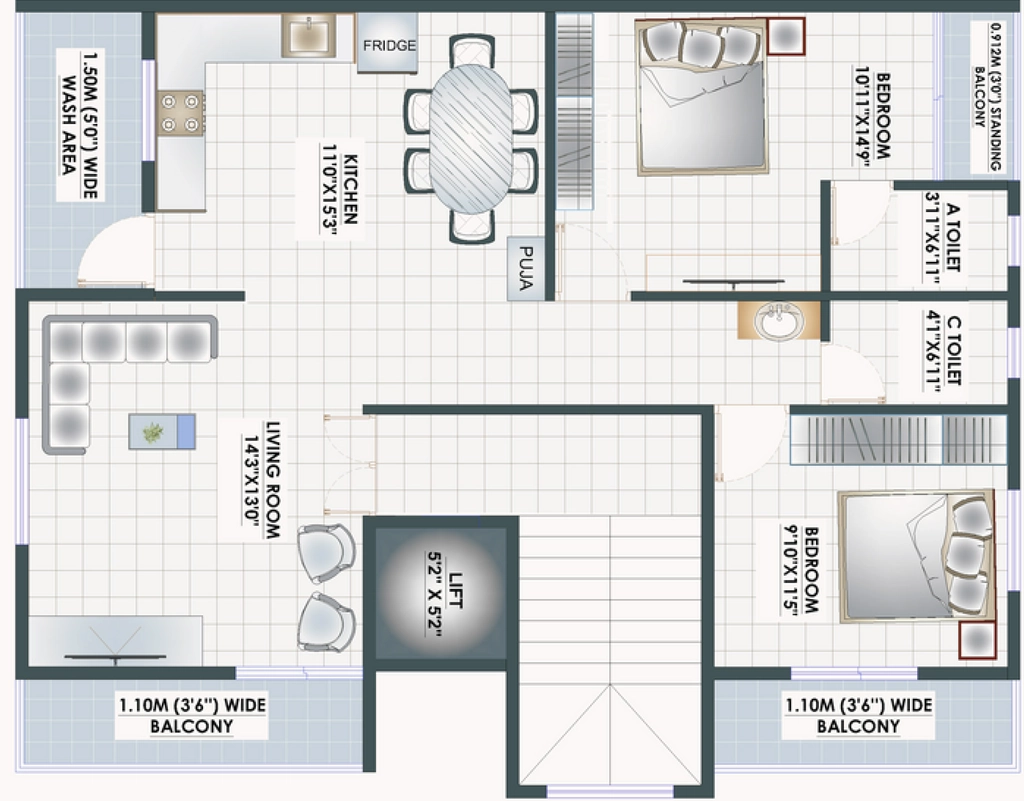 2 BHK Flat in Sairaj Avir Residency in Manish Nagar, Nagpur - Image 931414