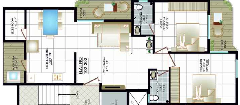 2 BHK Flat in Shree Samruddhi Heights in New Manish Nagar, Nagpur - Image 931421