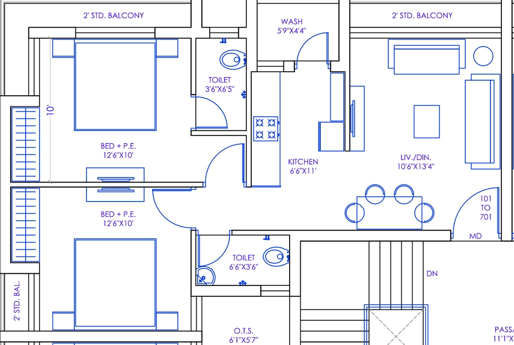 2 BHK Flat in Jay Aangan Heights in Vavdi, Rajkot - Image 931428