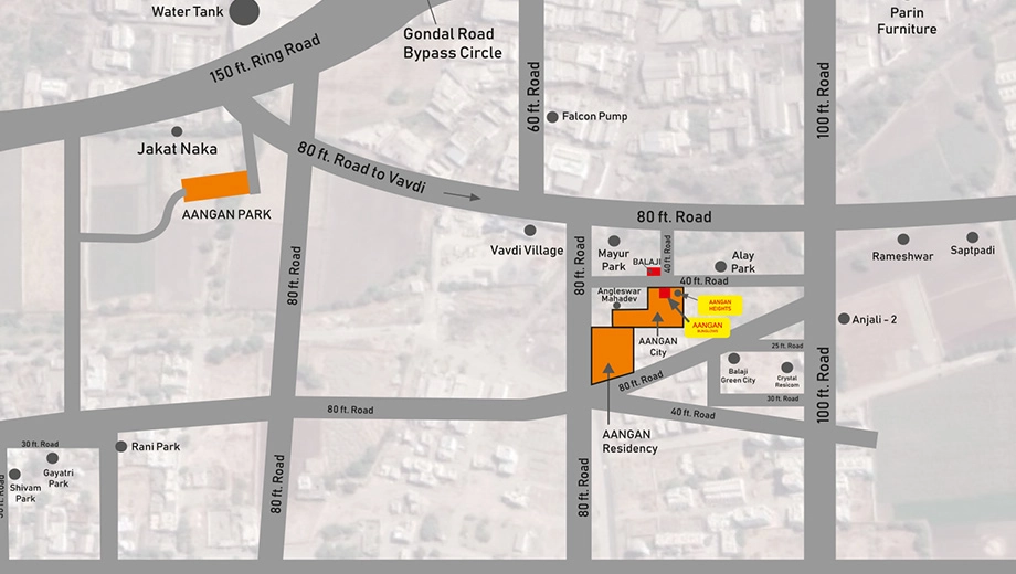 Location of Jay Aangan Heights in Vavdi, Rajkot - Image 436030