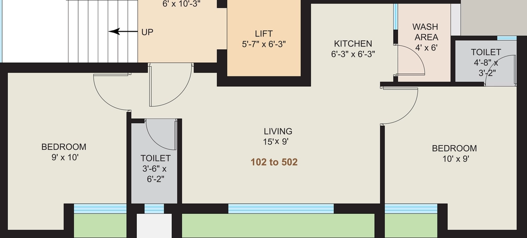 2 BHK Flat in Amrutlal Krishna Heights in Vavdi, Rajkot - Image 931432