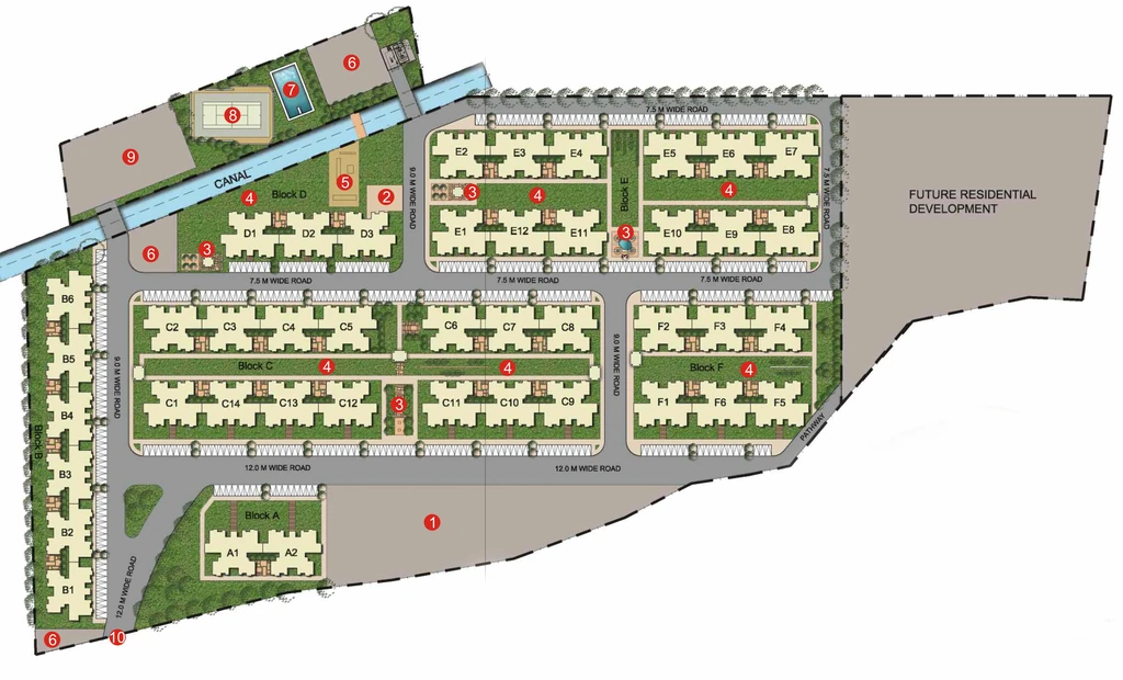 Master Plan of Unitech Unihomes in Bairagarh Chichali, Bhopal - Image 436088