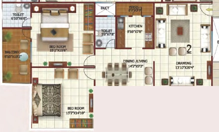 2 BHK Flat in Shriram Traders Ganga Heights 1 in Bairagarh Chichali, Bhopal - Image 931454