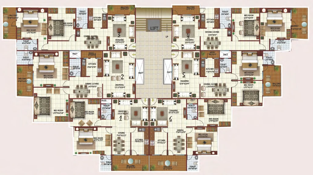 Floor Plan of Shriram Traders Ganga Heights 1 in Bairagarh Chichali, Bhopal - Image 436103