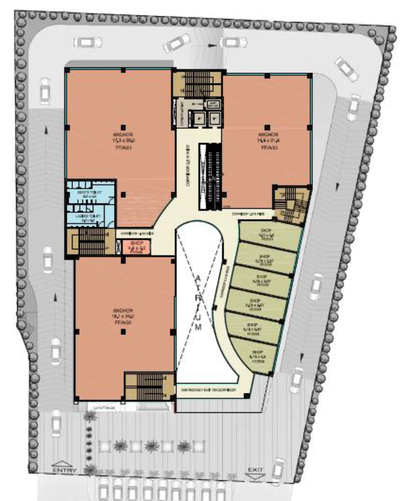 Floor Plan of Ajnara City Centre in Raj Nagar Extension, Ghaziabad - Image 436130