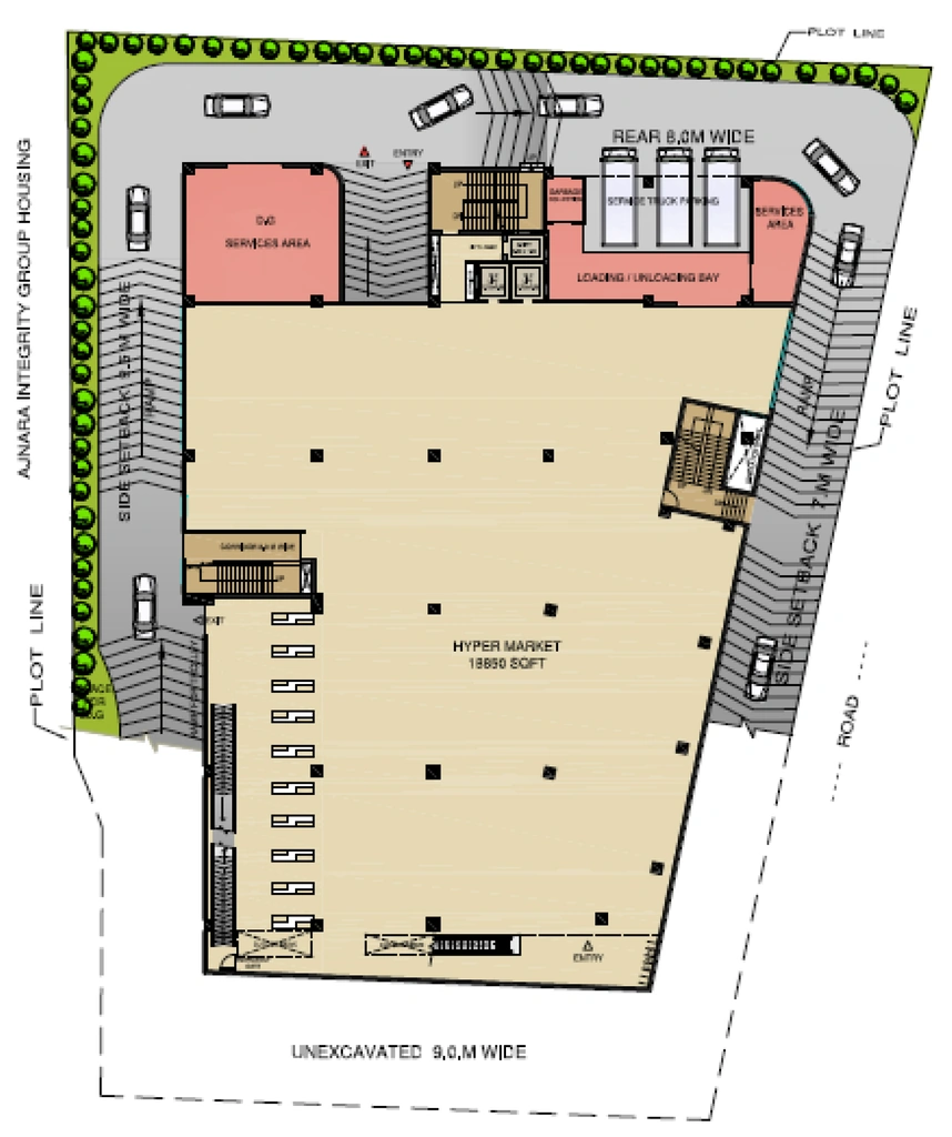 Floor Plan of Ajnara City Centre in Raj Nagar Extension, Ghaziabad - Image 436132