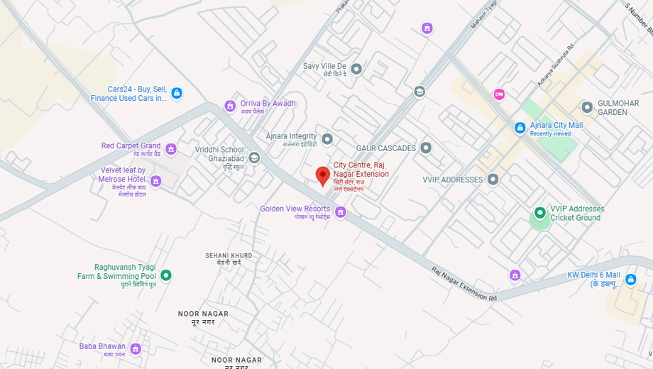Location of Ajnara City Centre in Raj Nagar Extension, Ghaziabad - Image 436129