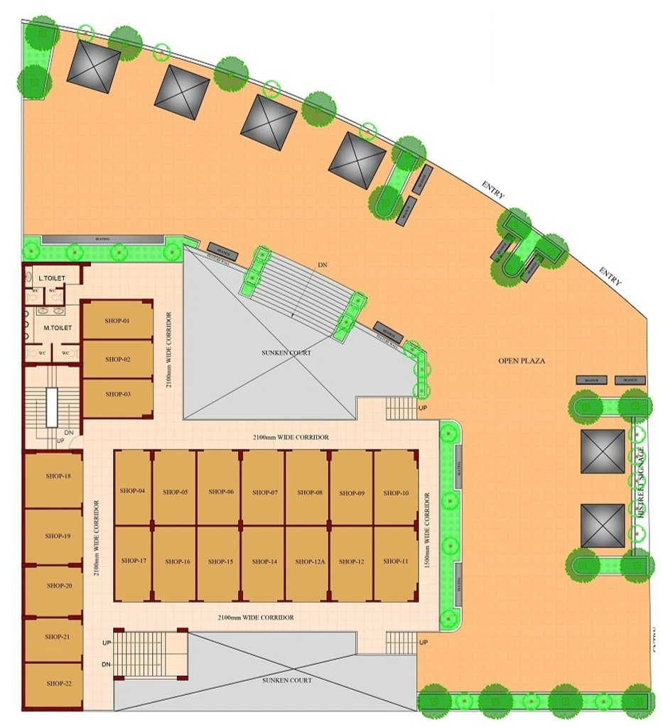 Floor Plan of Assotech Hi Street in Crossings Republik, Ghaziabad - Image 436144