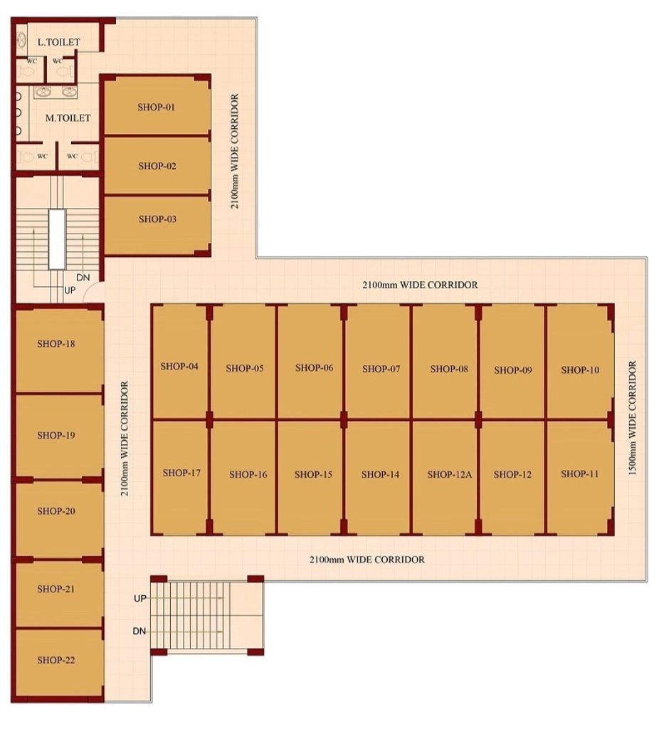 Floor Plan of Assotech Hi Street in Crossings Republik, Ghaziabad - Image 436142