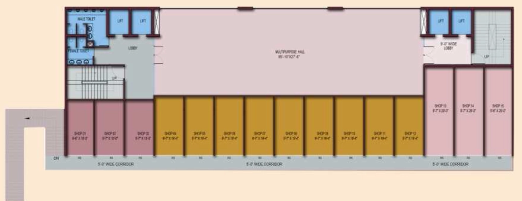 Floor Plan of AVS City Palace in Raj Nagar Extension, Ghaziabad - Image 436151