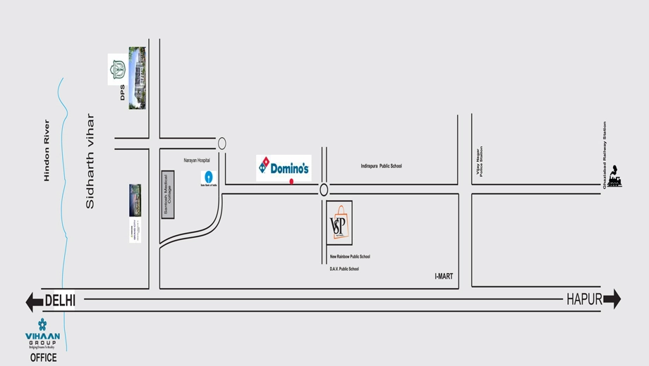 Location of Vihaan Shopping Plaza in null, Ghaziabad - Image 436177