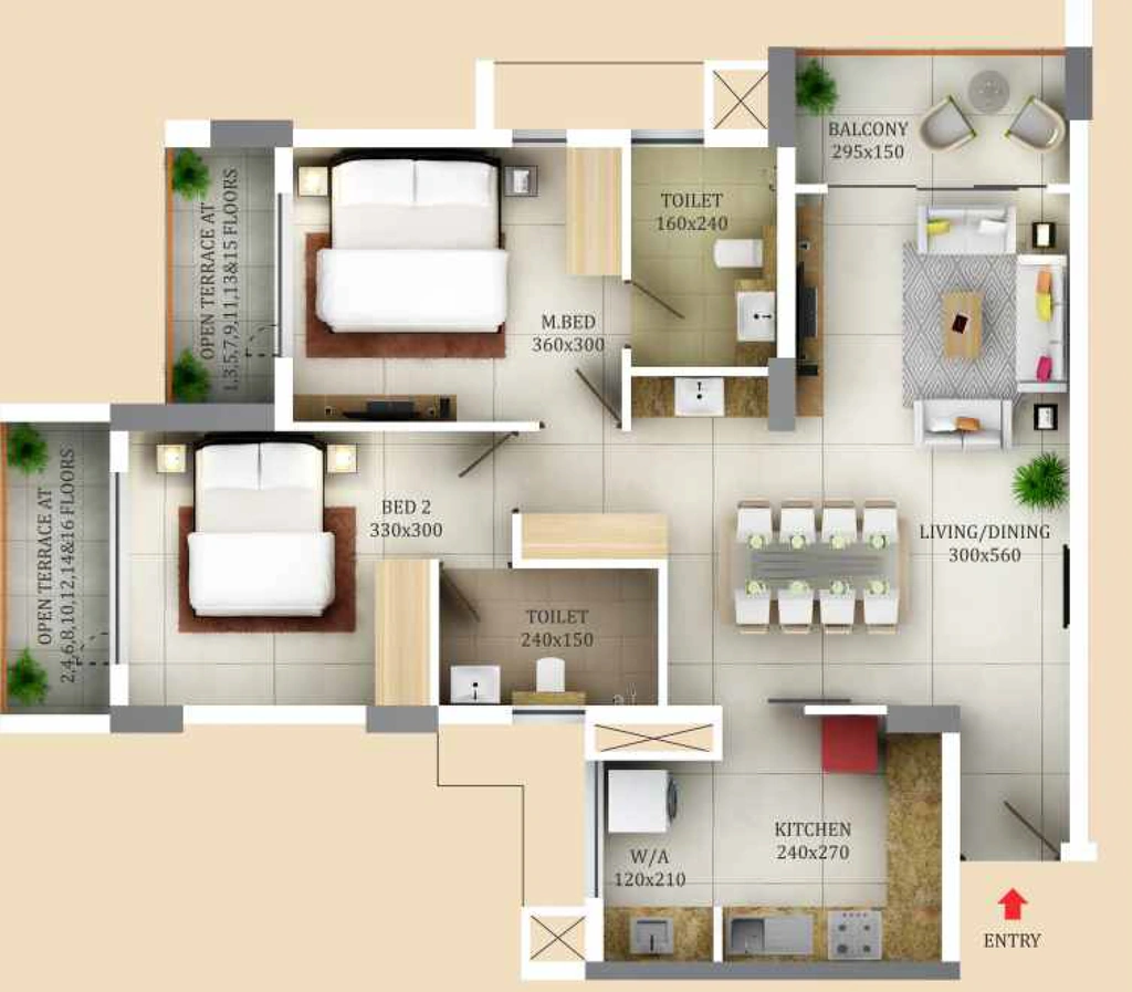 2 BHK Flat in SFS Olympia Apartments in Karyavattom, Thiruvananthapuram - Image 931545