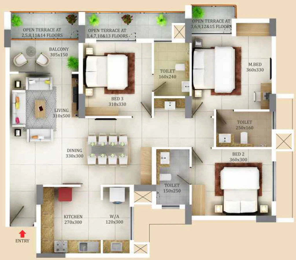 3 BHK Flat in SFS Olympia Apartments in Karyavattom, Thiruvananthapuram - Image 931547