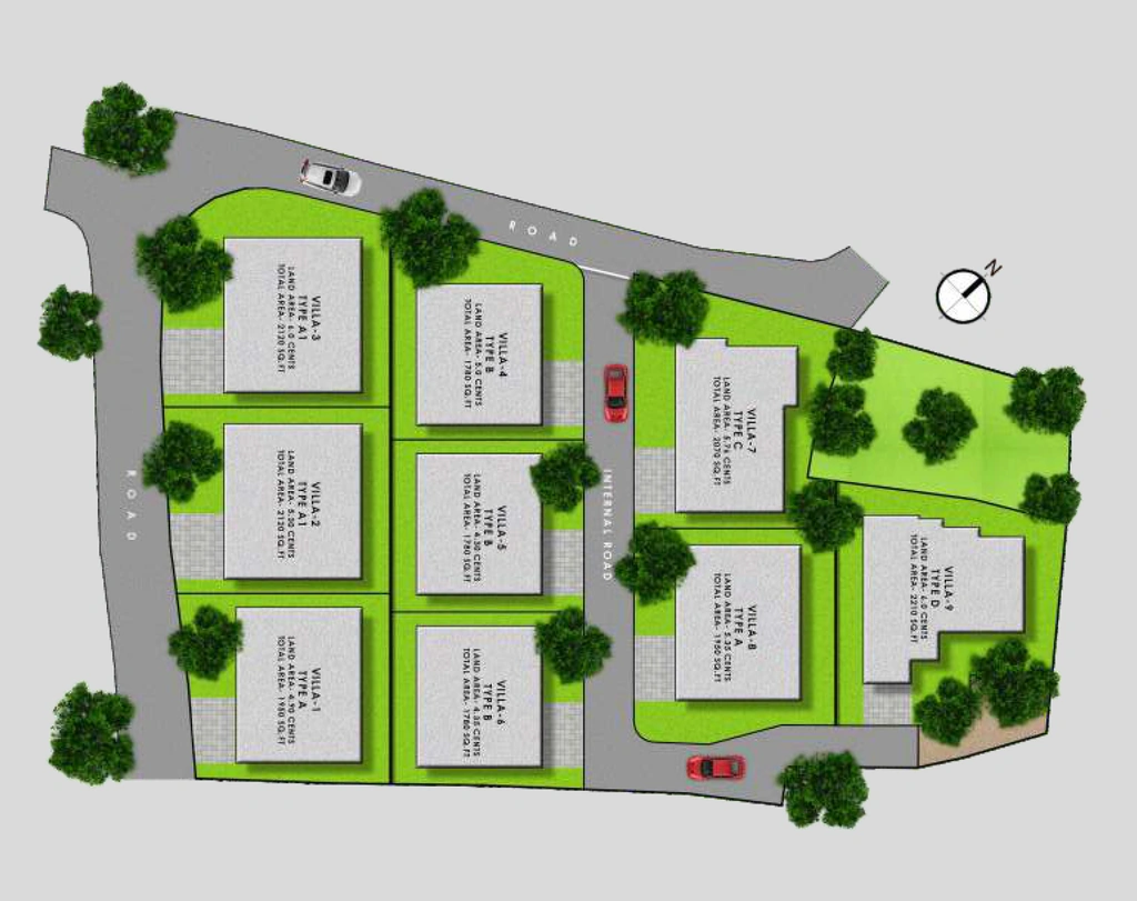 Master Plan of Silver Castle Green Woods in Vattiyoorkavu, Thiruvananthapuram - Image 436298
