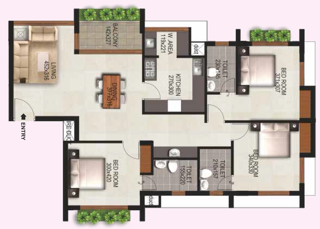 2 BHK Flat in Silver Castle Springs in Mukkolakkal, Thiruvananthapuram - Image 931524