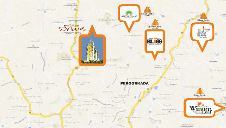 Location of Silver Castle Springs in Mukkolakkal, Thiruvananthapuram - Image 436280