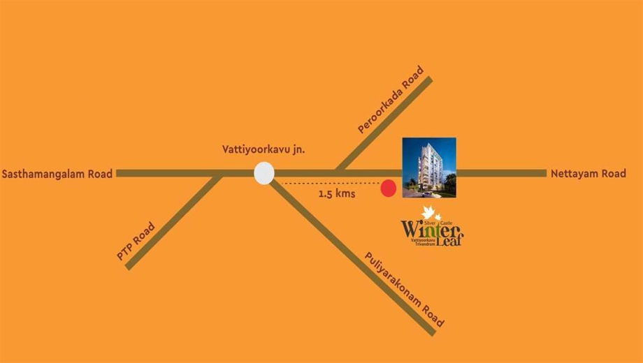 Location of Silver Castle Winter Leaf in Vattiyoorkavu, Thiruvananthapuram - Image 436264
