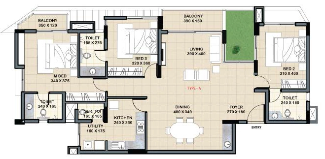 3 BHK Flat in Skyline Campus Heights in Sreekariyam, Thiruvananthapuram - Image 931518