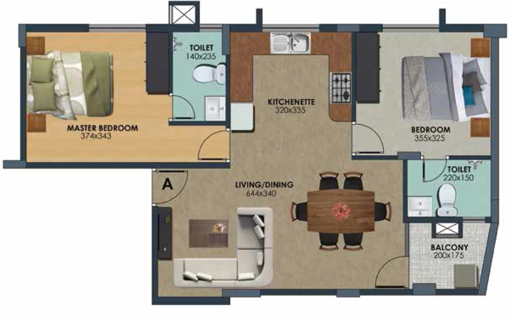 2 BHK Flat in Sowparnika Bhavani in Thycaud, Thiruvananthapuram - Image 931509