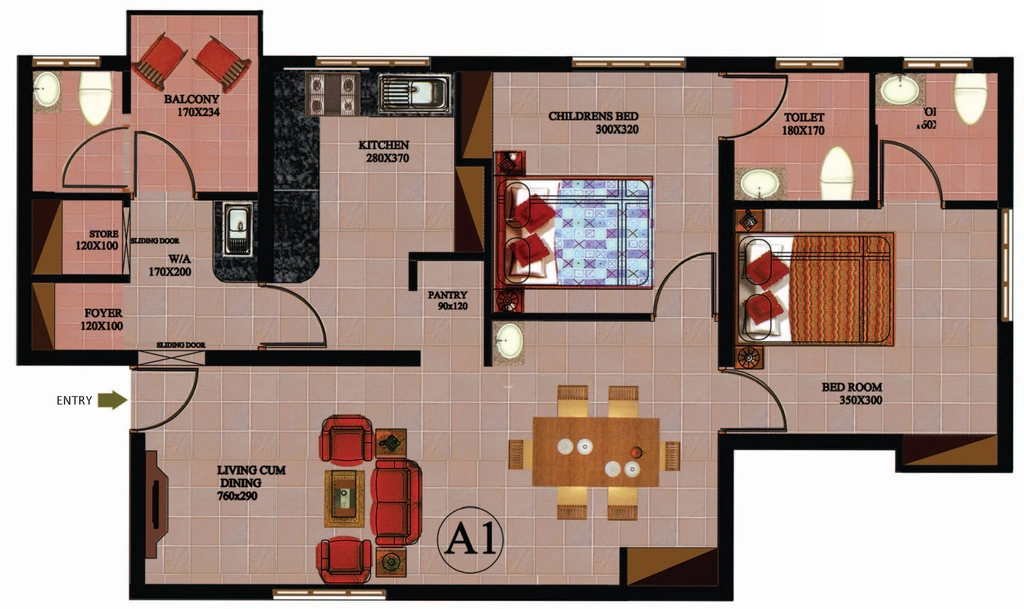 2 BHK Flat in Space Ruby Mansion in Mannanthala, Thiruvananthapuram - Image 931562