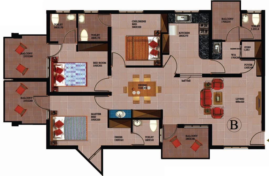 3 BHK Flat in Space Ruby Mansion in Mannanthala, Thiruvananthapuram - Image 931563