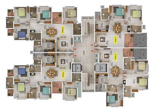 Floor Plan of Anta Icon in Karikkakam, Thiruvananthapuram - Image 436375