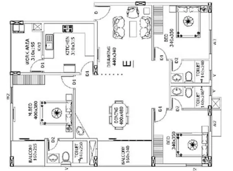 3 BHK Flat in Asset Homes Green Ford in Aluva, Kochi - Image 931552