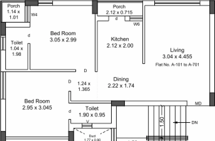 2 BHK Flat in Maruti Heights in Vavdi, Rajkot - Image 931502