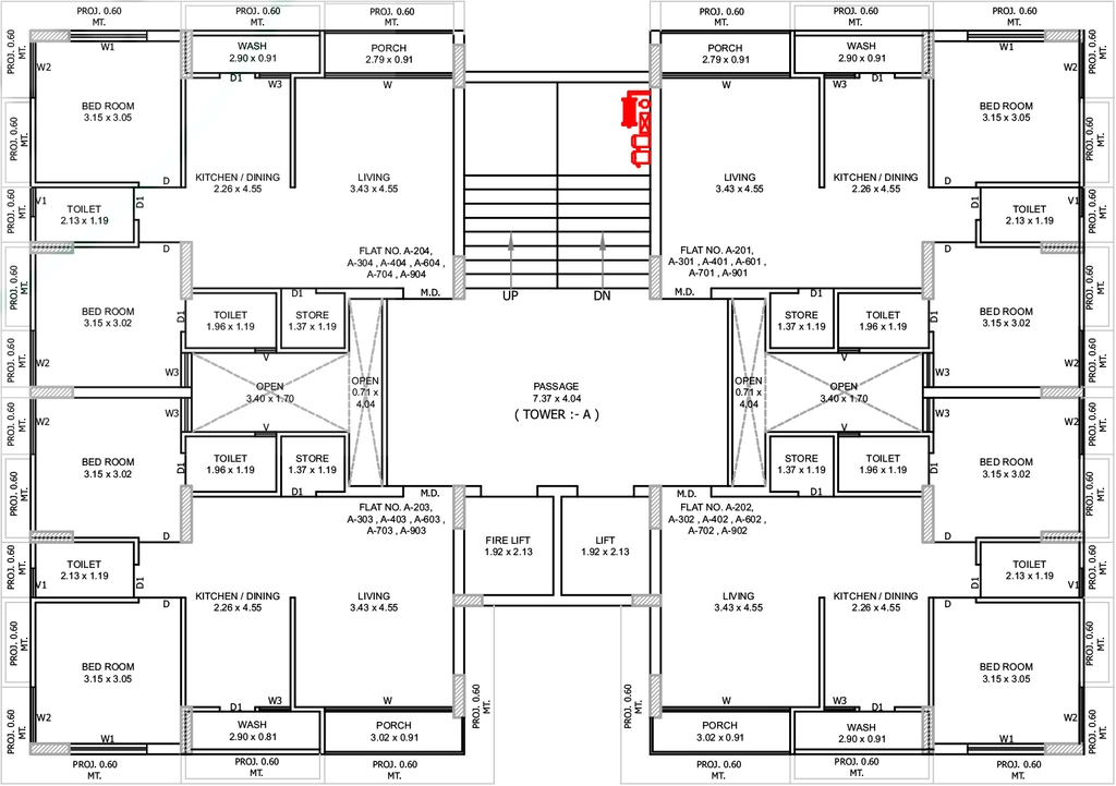 Floor Plan of Shree Asha Dwar in Vavdi, Rajkot - Image 436239