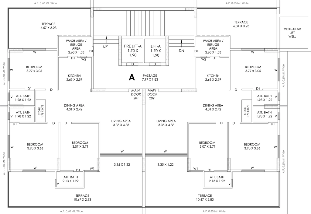 Floor Plan of Shree Radhe Avenue in Vavdi, Rajkot - Image 436269