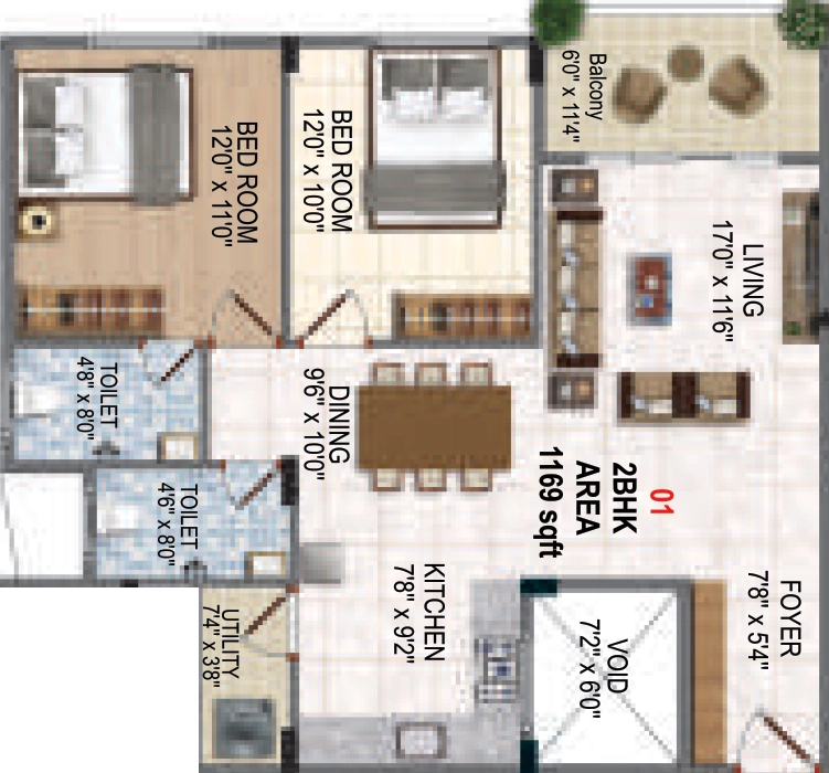 2 BHK Flat in Raki Amaryllis in Devarachikkana Halli, Bangalore - Image 931528