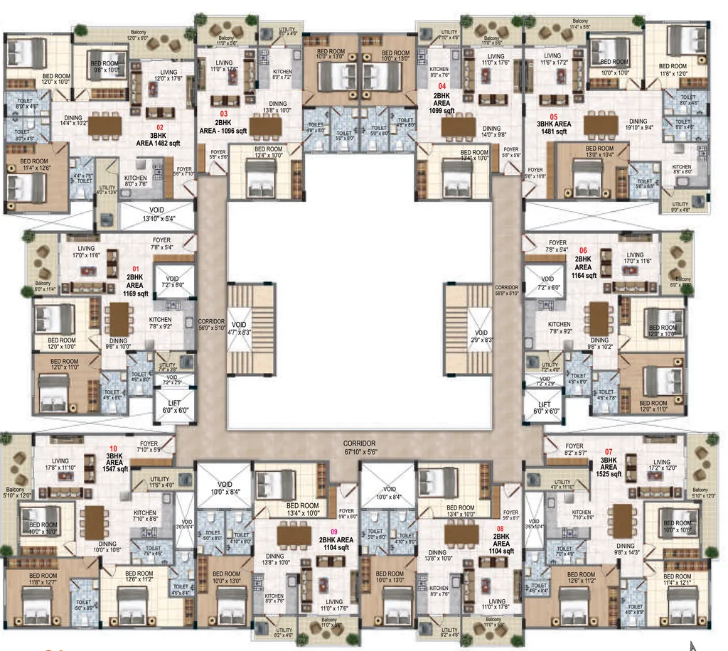 Floor Plan of Raki Amaryllis in Devarachikkana Halli, Bangalore - Image 436288