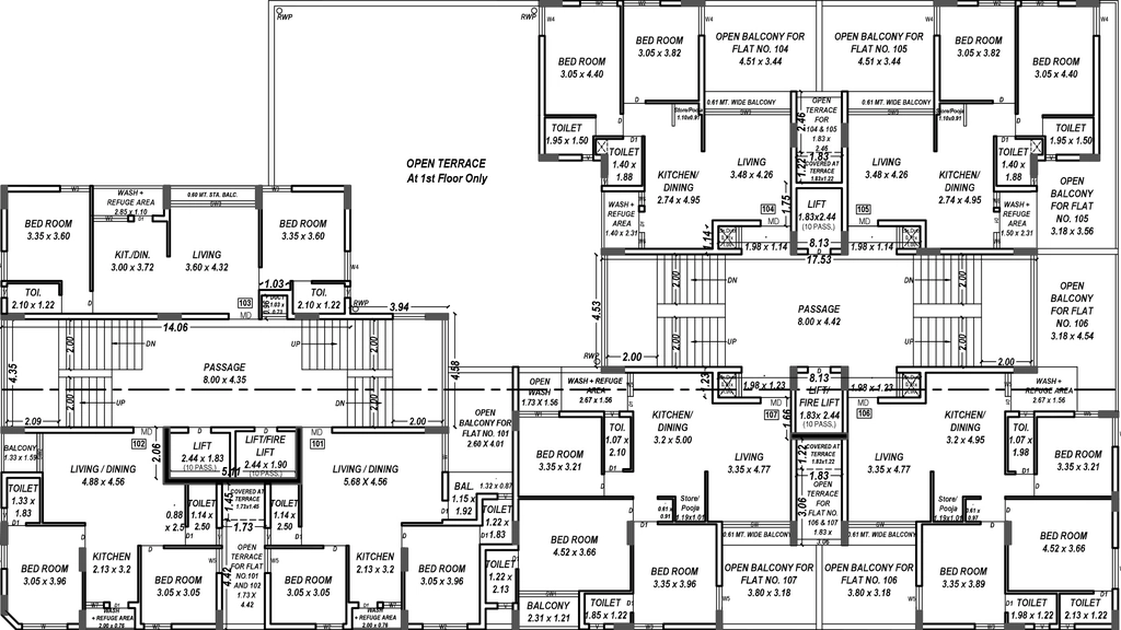 Floor Plan of Shree Rangmahol in Vavdi, Rajkot - Image 436313