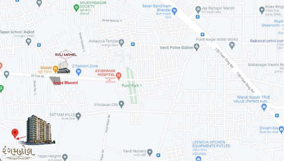 Location of Shree Rangmahol in Vavdi, Rajkot - Image 436310