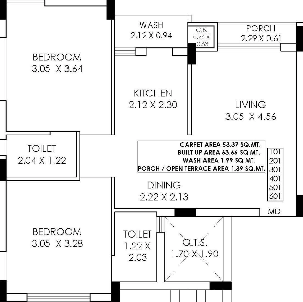 2 BHK Flat in Shreeji Luxuria in Vavdi, Rajkot - Image 931549