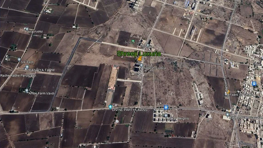 Location of Shreeji Luxuria in Vavdi, Rajkot - Image 436338