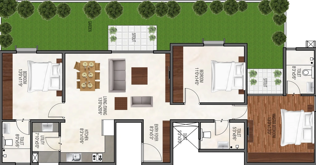 3 BHK Flat in GRC Savora in Choodasandra, Bangalore - Image 931564
